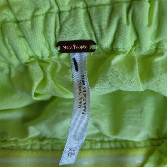 Free People sleeveless fairycore tiered Gabby convertible limoncello top size XS - Picture 12 of 13